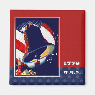 Happy 4th of July. Vintage Liberty Bell Magnet