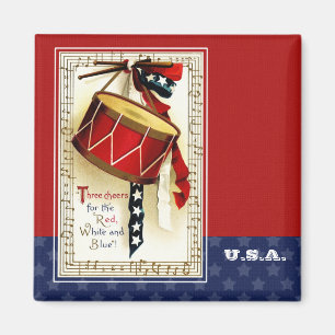 Happy 4th of July. Vintage Patriotic design Magnet