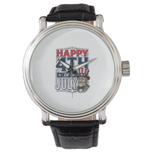 Happy 4th of July Vintage Patriotic Shirt Design_1 Watch