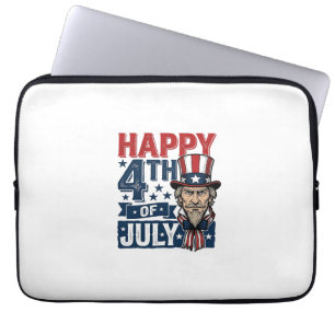 Happy 4th Of July Vintage Patriotic Uncle Shirt_1 Laptop Sleeve