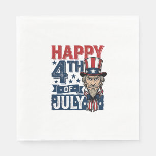 Happy 4th Of July Vintage Patriotic Uncle Shirt_1 Napkin