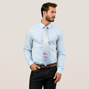 Happy 4th of July with American flag Tie