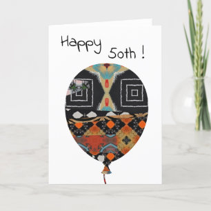 Happy 50 thank you card