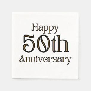 Happy 50th Anniversary 3 Ply Napkin