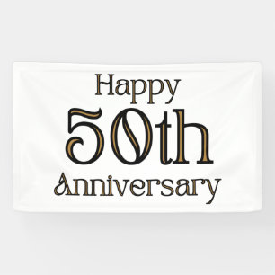 Happy 50th Anniversary 3x5 Vinyl Banner