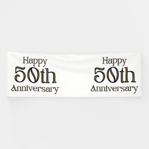 Happy 50th Anniversary 4x12 Vinyl Banner