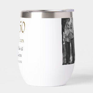 Happy 50th anniversary add couple name date weddin