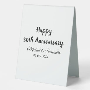 Happy 50th anniversary add couple name date weddin