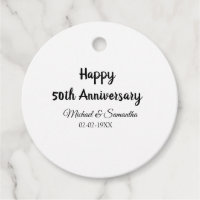 Happy 50th anniversary add couple name date weddin