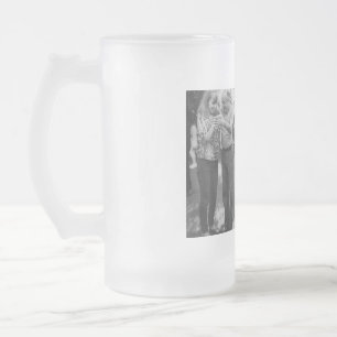 Happy 50th anniversary add couple name date weddin frosted glass beer mug