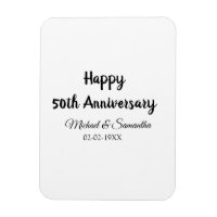 Happy 50th anniversary add couple name date weddin