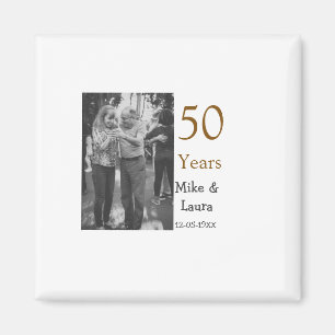 Happy 50th anniversary add couple name date weddin magnet