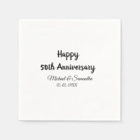 Happy 50th anniversary add couple name date weddin