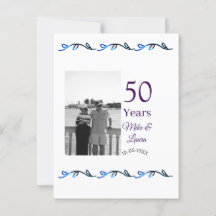 Happy 50th anniversary add couple name date weddin