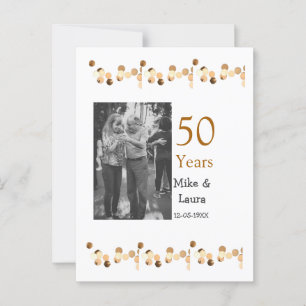 Happy 50th anniversary add couple name date weddin postcard