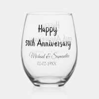 Happy 50th anniversary add couple name date weddin