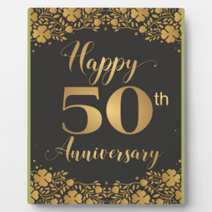 Happy 50th Anniversary Golden Wedding Jublilee Plaque