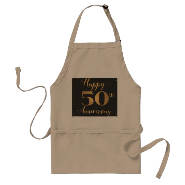 Happy 50th Anniversary Golden Wedding Jublilee Standard Apron (Front)