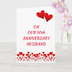 **HAPPY 50th ANNIVERSARY HUSBAND** CELEBRATE "US" Card