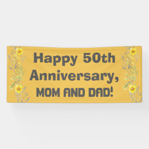 Happy 50th Anniversary Mum and Dad Banner
