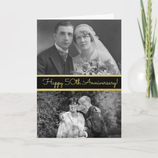 Happy 50th Anniversary Personalised Photo Card