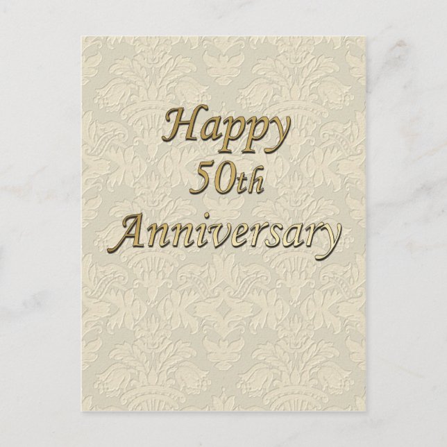 Happy 50th Anniversary Postcard (Front)