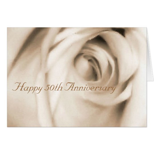 Happy 50th Anniversary rose card