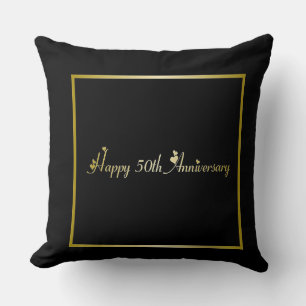 Happy 50th Anniversary throw pillow