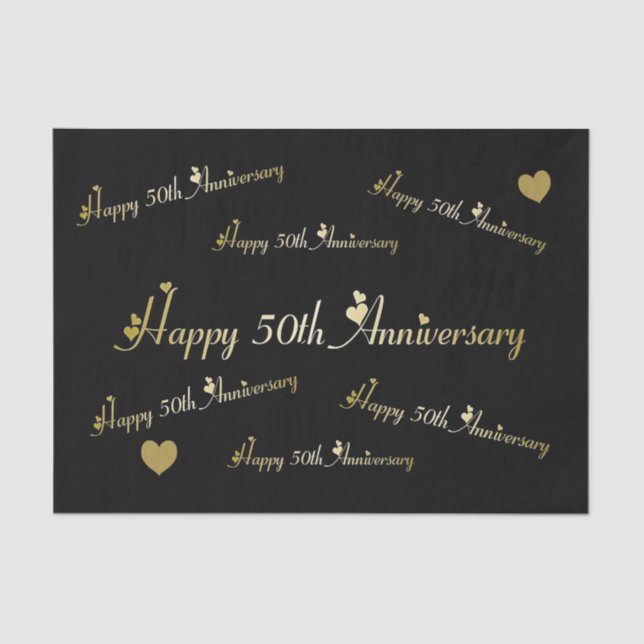 Happy 50th Anniversary Tissue Paper (Front)