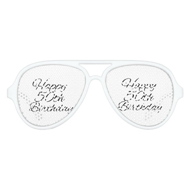 happy 50th birthday aviator sunglasses (Front)