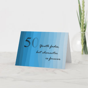 Happy 50th Birthday Blues Card