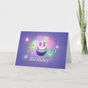 Happy 50th Birthday Cake Card