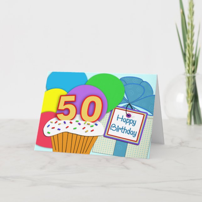 Happy 50th Birthday Card (Front)