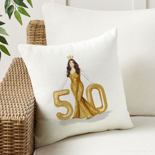 happy 50th birthday cushion