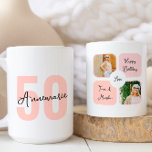 Happy 50th Birthday Custom Photo Collage Coffee Mug<br><div class="desc">Celebrate your mum or dad's 50th birthday milestone with a unique and personalised gift. Customise the photos,  age,  and recipient name to make it a memorable and inspirational experience.</div>