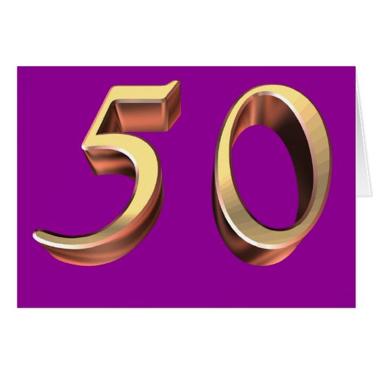 Happy 50th Birthday fifties fifty 50 50th Card