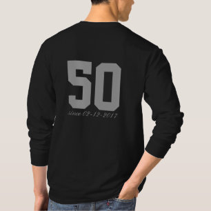 Happy 50th Birthday Funny Hoodie Typography Age T-Shirt