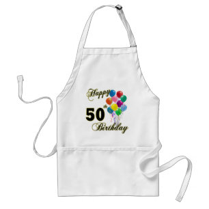 Happy 50th Birthday Gifts and Birthday Apparel Standard Apron