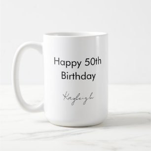 Happy 50th Birthday Party Custom Coffee Mug