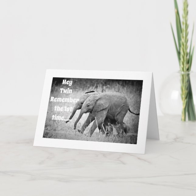 HAPPY **50th BIRTHDAY TO MY "TWIN" CARD (Front)