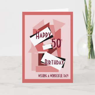 Happy 50th birthday wishing you a wonderful day card