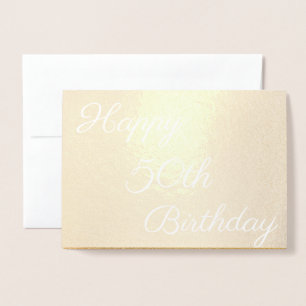 Happy 50th Gold Birthday Foil Card