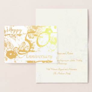 Happy 50th Golden Wedding Anniversary w/text Card