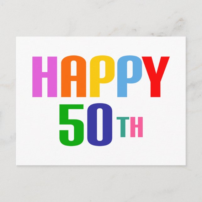 Happy 50th postcard (Front)