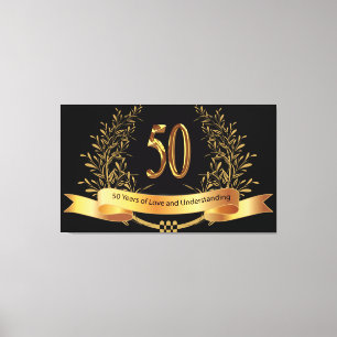 Happy 50th Wedding Anniversary Canvas Prints