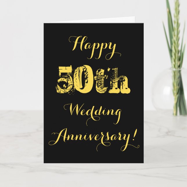 Happy 50th Wedding Anniversary Card (Front)