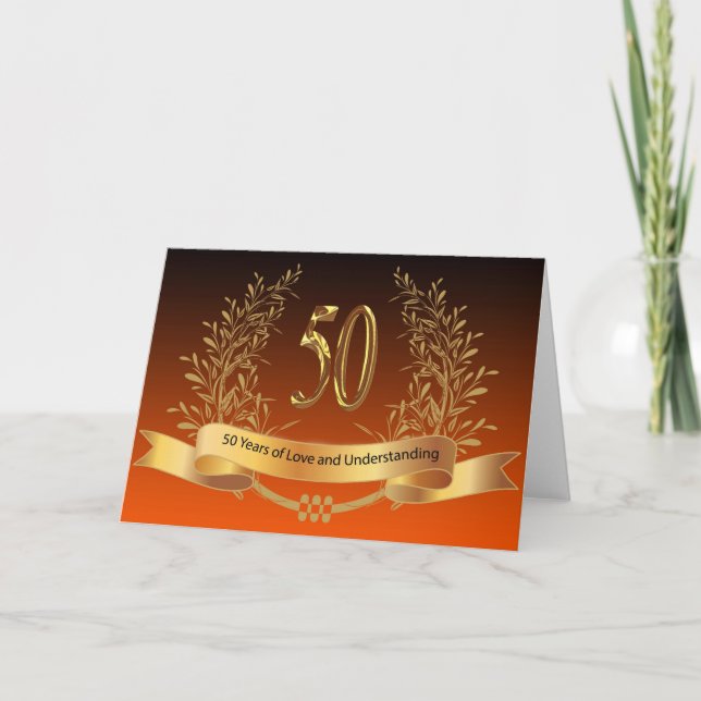 Happy 50th Wedding Anniversary Cards (Front)