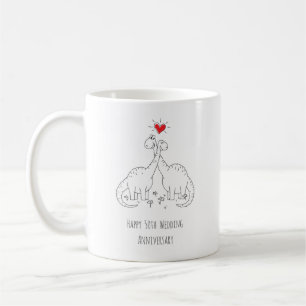 Happy 50th Wedding Anniversary Couple Dinosaurs Coffee Mug