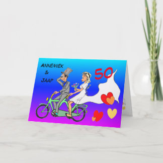 Happy 50th Wedding Anniversary Cust. Greeting Card