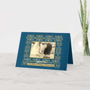 "Happy 50th Wedding Anniversary" Frame+Photo Holiday Card